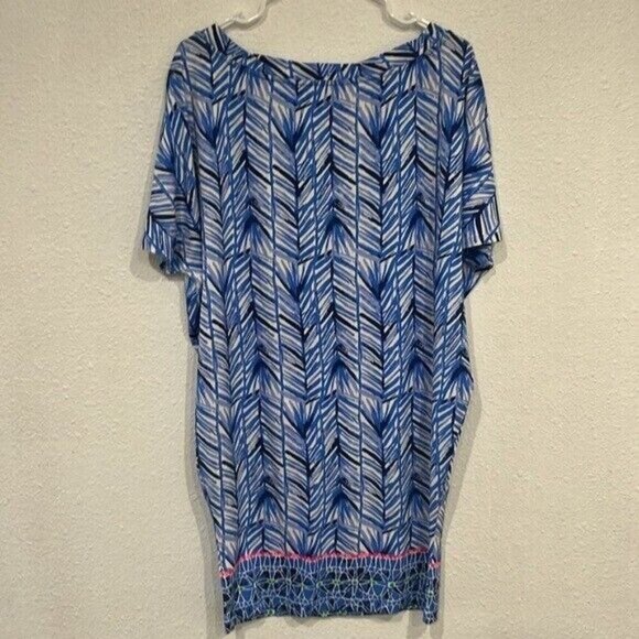 Lilly Pulitzer Lowe Lapis Blue Costa Med Engineered Dolman Sleeve Dress - Picture 5 of 5